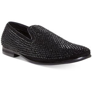 Steve Madden Black Embellished Loafers
